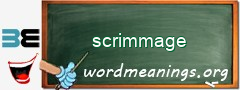WordMeaning blackboard for scrimmage